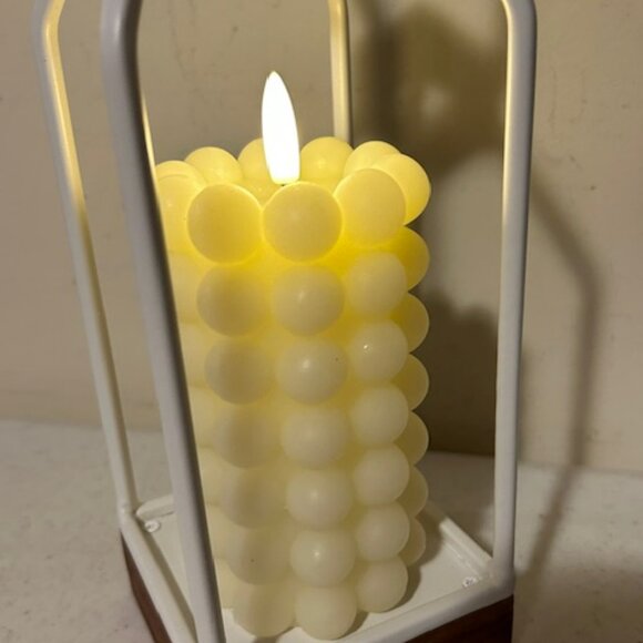 New Open Lantern with Bubble Candle w/Timer - Picture 4 of 6